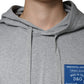 Gray Cotton Logo Hooded Sweatshirt Sweater