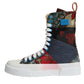 Multicolor Patchwork High Top Sneakers Shoes