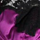 Purple Silk Underwired Balconette Bra Underwear