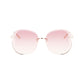 Rose Gold Metal Sunglasses