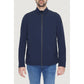 Blue Nylon Full-Length Jacket
