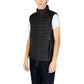 Black Polyester Sleveless Jacket