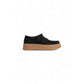 Black Suede Leather Platform
