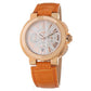 Orange Leather Dress Watch