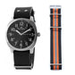 Black Leather Dress Watch