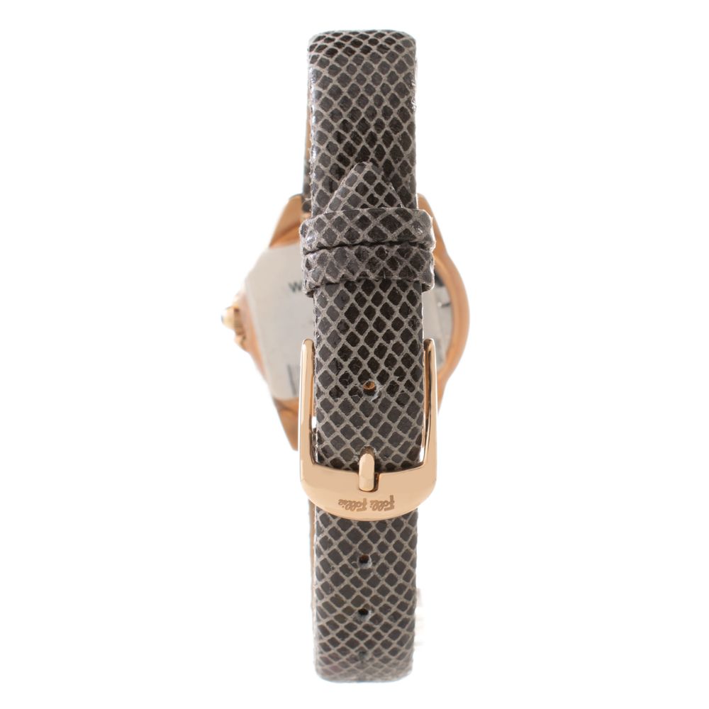 Gray Leather Dress Watch