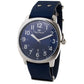 Blue Leather Dress Watch
