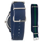 Blue Leather Dress Watch