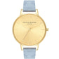 Blue Artificial Leather Dress Watch