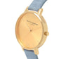 Blue Artificial Leather Dress Watch