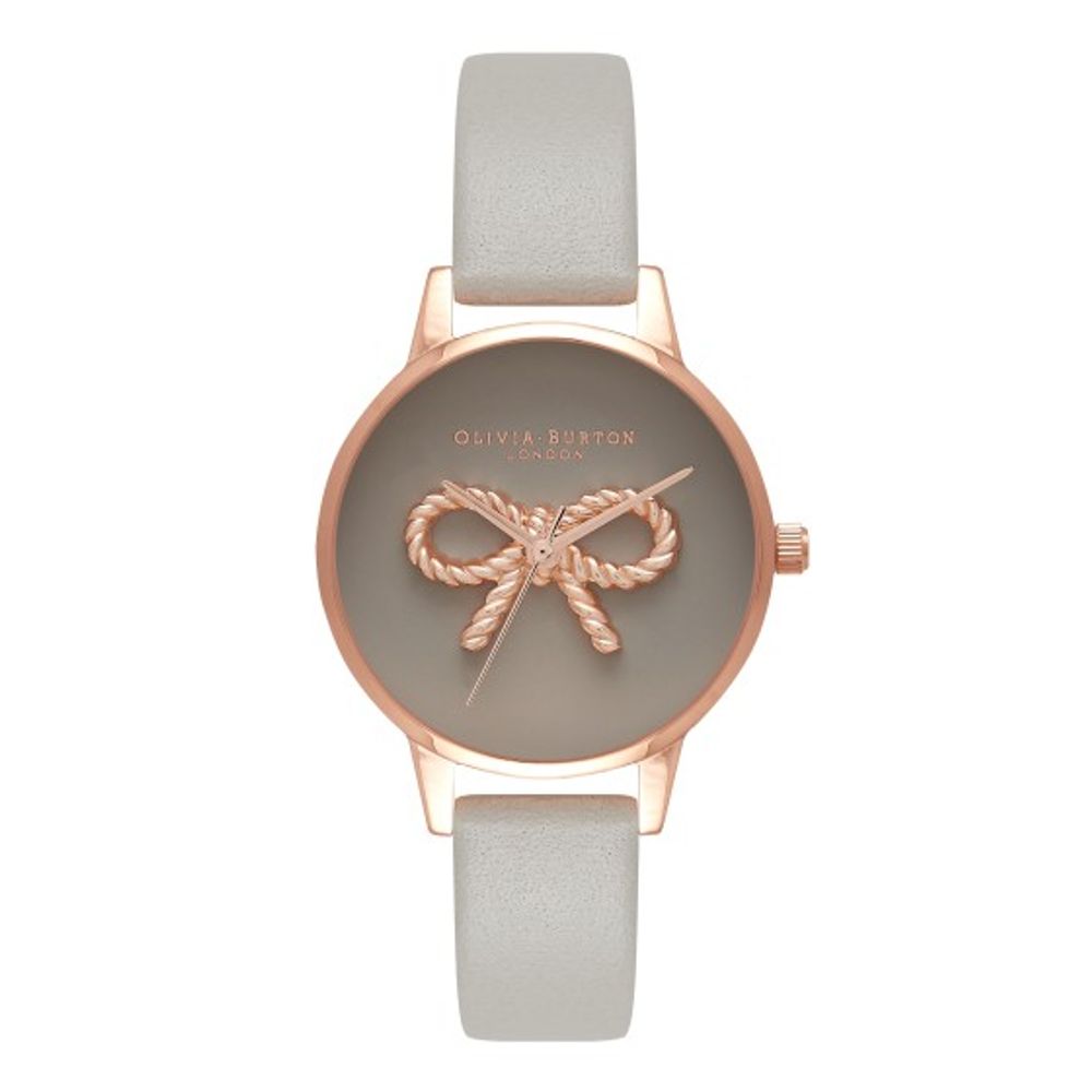 Gray Artificial Leather Dress Watch