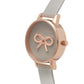 Gray Artificial Leather Dress Watch
