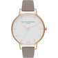 Gray Artificial Leather Dress Watch