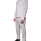 White Wool Silk 3 Piece SlimFit Formal Suit