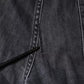 Dark Gray Tattered Cotton Skinny Denim Jeans