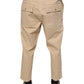 Beige HOUSTON Men Cropped Dress Pants