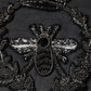 Gray Crown Bee Embroidery Pullover Sweater
