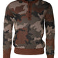 Multicolor Camouflage Men Pullover Sweater