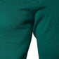 Green Wool Knit Crew Neck Pullover Sweater