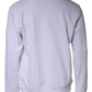 White Embossed Logo Crew Neck Men Sweatshirt Sweater