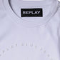 White Embossed Logo Crew Neck Men Sweatshirt Sweater