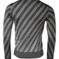 Gray Stripes Long Sleeve Round Neck Pullover Sweater