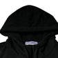 Black Logo Plaque Hooded Full Zip Sweater