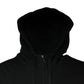 Black Logo Plaque Hooded Full Zip Sweater