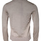 Beige Cashmere Knit Collared Pullover Sweater
