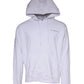 White Logo Cotton Hooded Sweatshirt Sweater