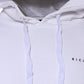 White Logo Cotton Hooded Sweatshirt Sweater