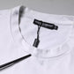 White Logo Print Cotton Crew Neck T-shirt