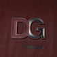 Maroon DG Logo Cotton Crew Neck T-shirt