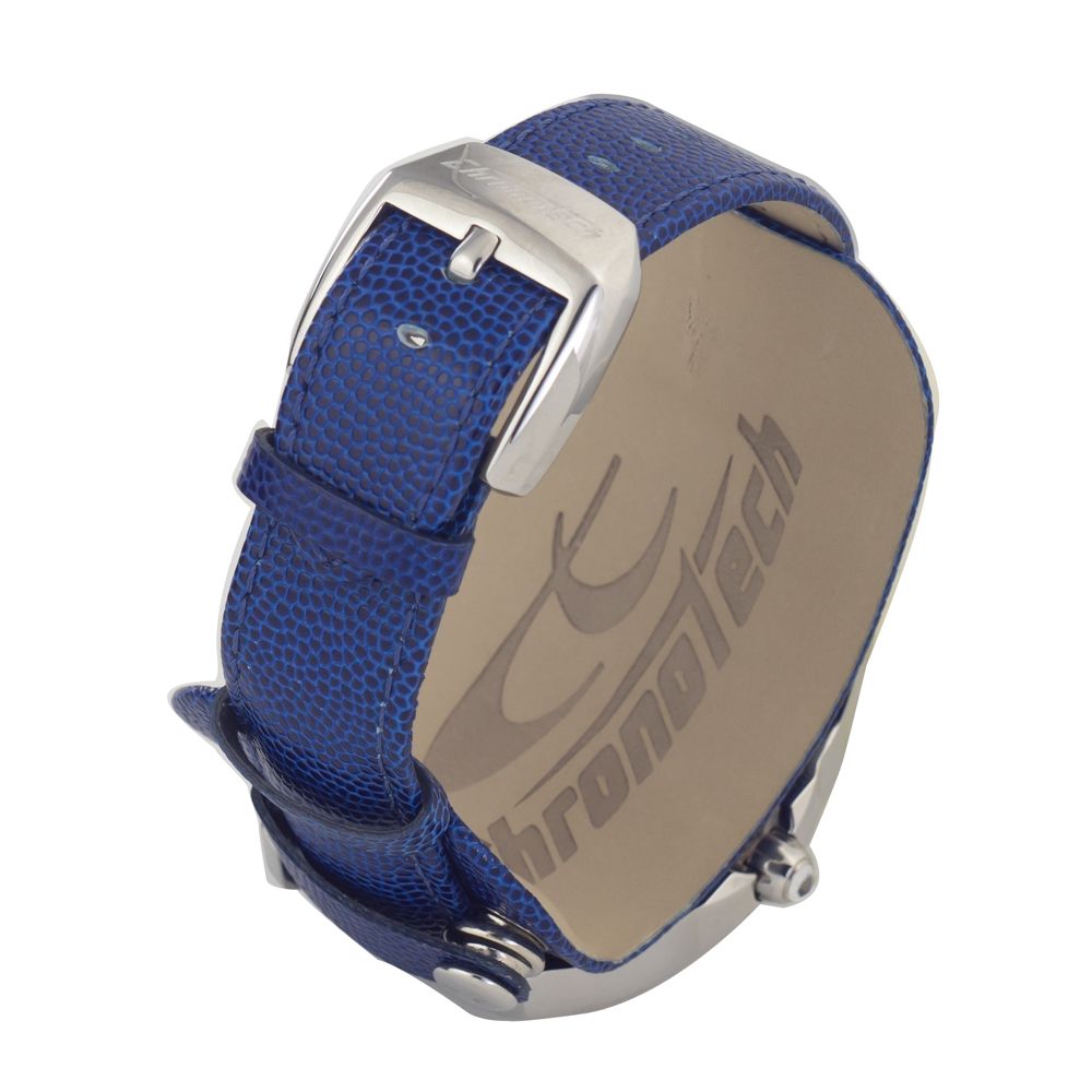 Blue Leather Dress Watch