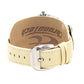 Beige Leather Dress Watch