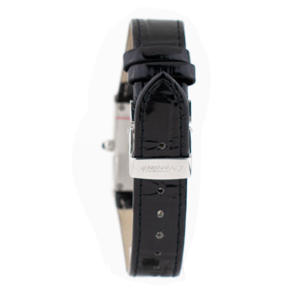Black Leather Dress Watch