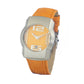 Orange Leather Dress Watch
