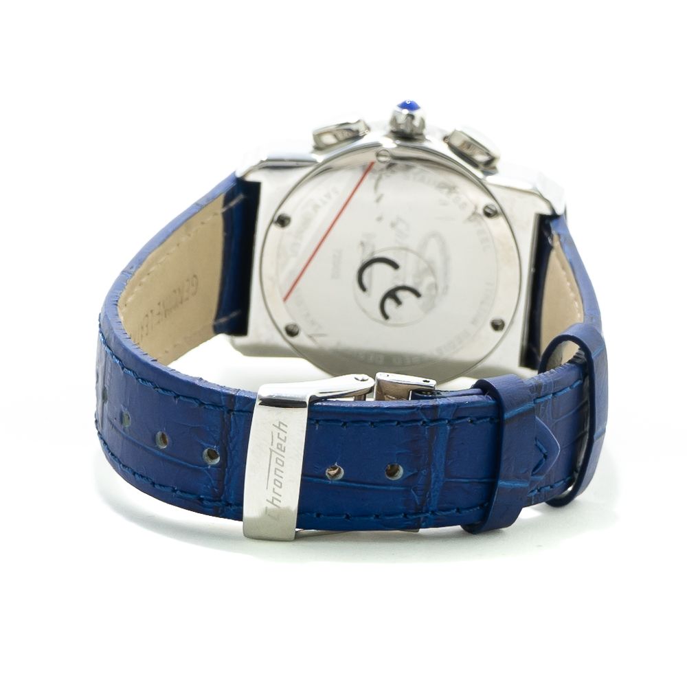 Blue Leather Dress Watch
