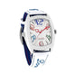 Blue Leather Dress Watch