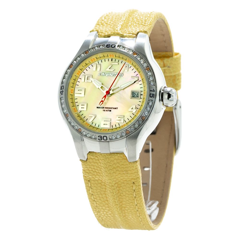 Bicolor Leather Dress Watch