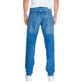 Light Blue Cotton Relaxed Fit Jean