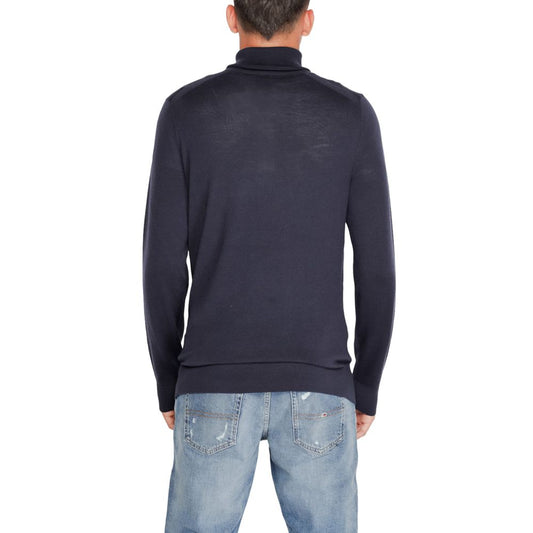 Blue Wool Turtleneck