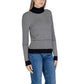 Black And White Viscose Turtleneck