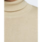 Beige Cotton Turtleneck