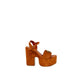 Brown Suede Leather High Heel
