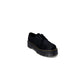 Black Leather Lace-Up Boot