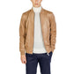 Beige Polyester Jackets & Coat