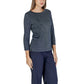 Blue Polyester Long Sleeve