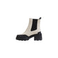 Beige Leather Ankle