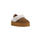 Beige Suede Leather Platform